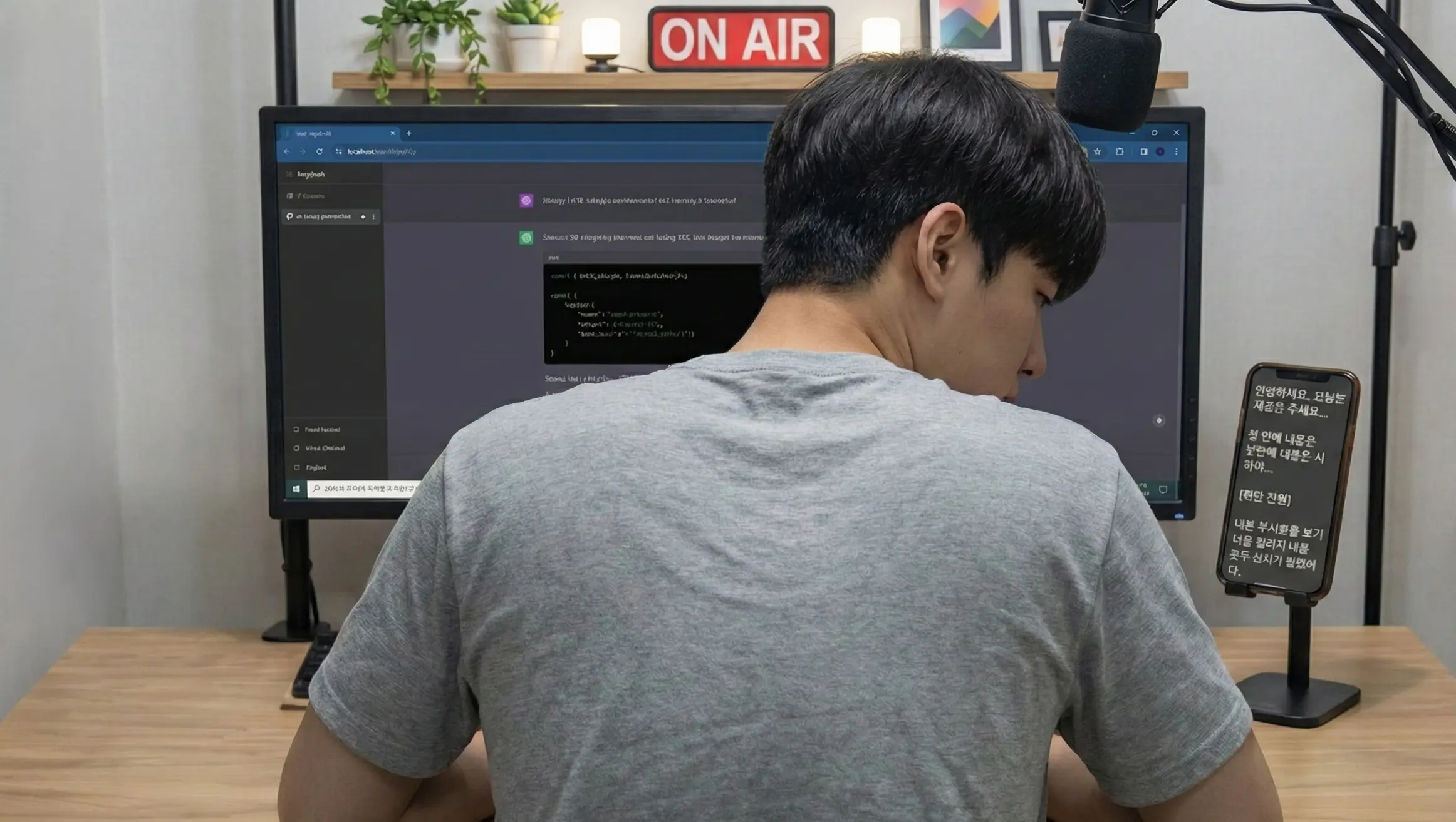 대본 보기 불편한 상황